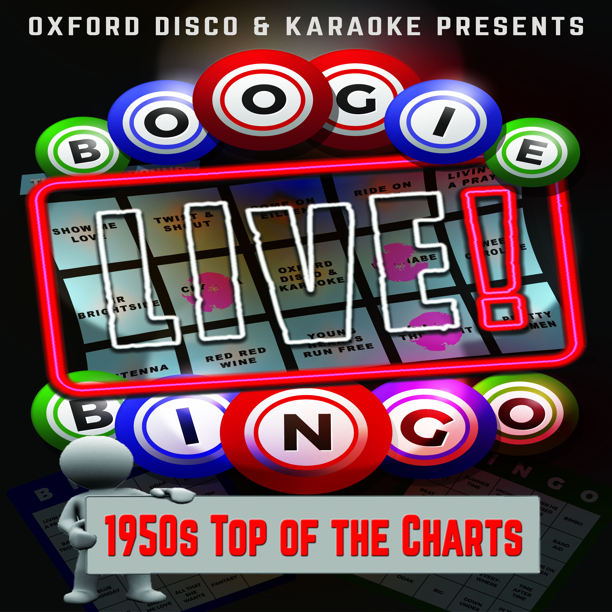 Oxford Discos Boogie Bingo Live in Oxfordshire - 1950s Top of the Charts