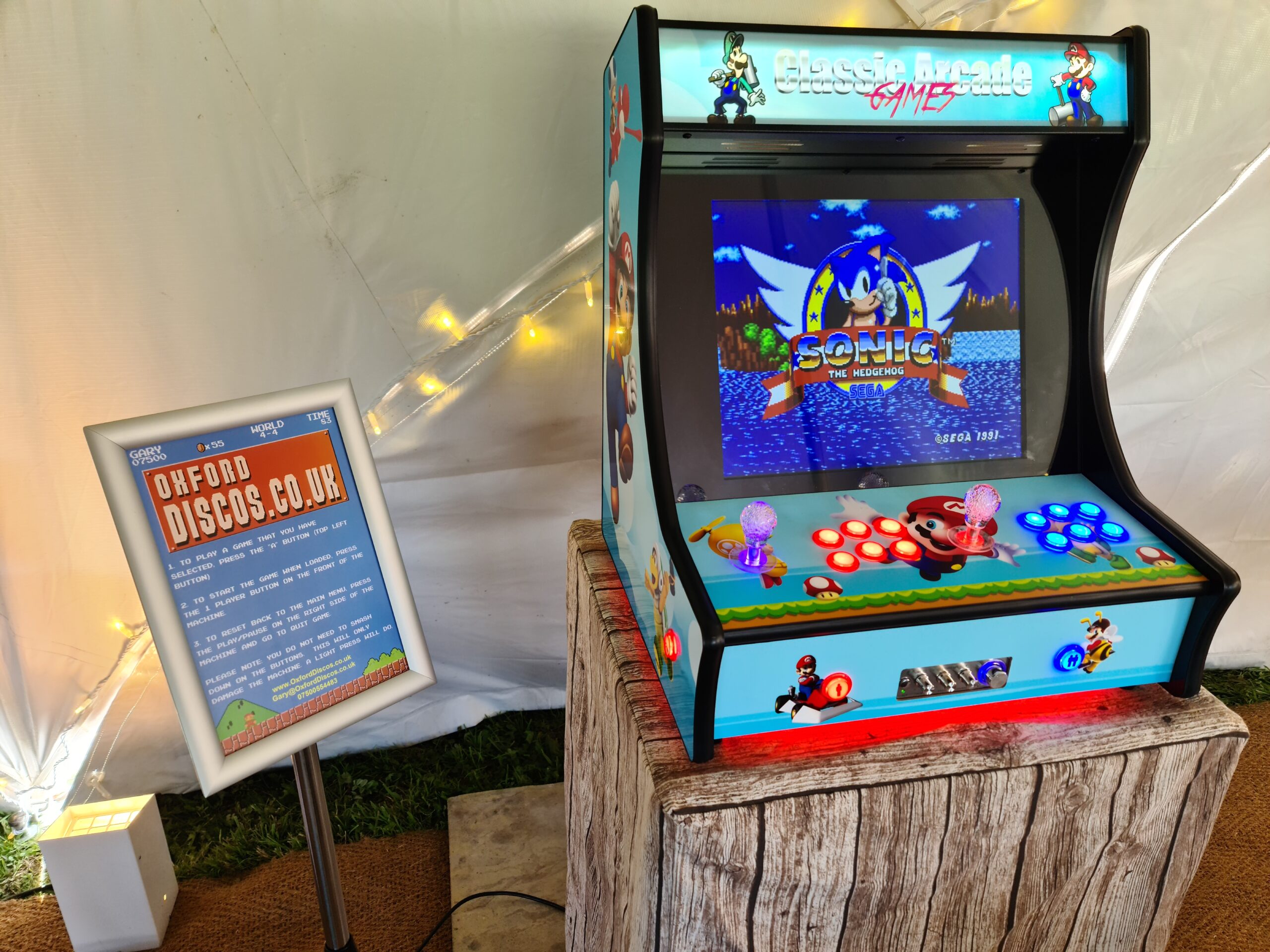 Oxford Discos in Oxfordshire Classic Arcade Machine Sonic